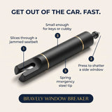 The Escape - The Bravely Window Breaker and Seatbelt Cutter Helps You Cut Through Locked Seatbelts And Windows