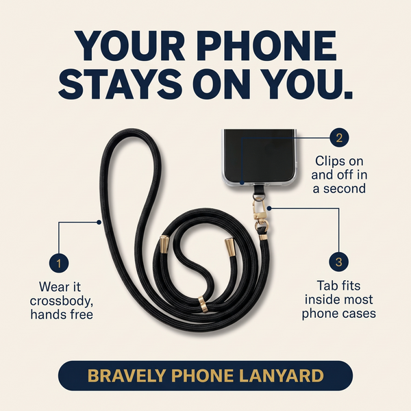 The Lifeline - The Bravely Phone Lanyard That keeps Your Phone Safe Where It Matters Being In Your Hands